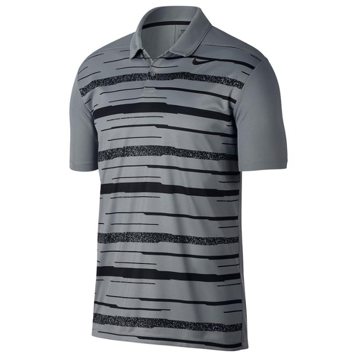 Men's Nike Essential Regular-fit Dri-fit Striped Performance Golf Polo, Size: Medium, Grey Other