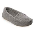 Women's So&reg; Basic Moccasin Slippers, Size: Large, Dark Grey