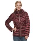 Women's Zeroxposur Vivian Hooded Quilted Packable Down Jacket, Size: Large, Sangria