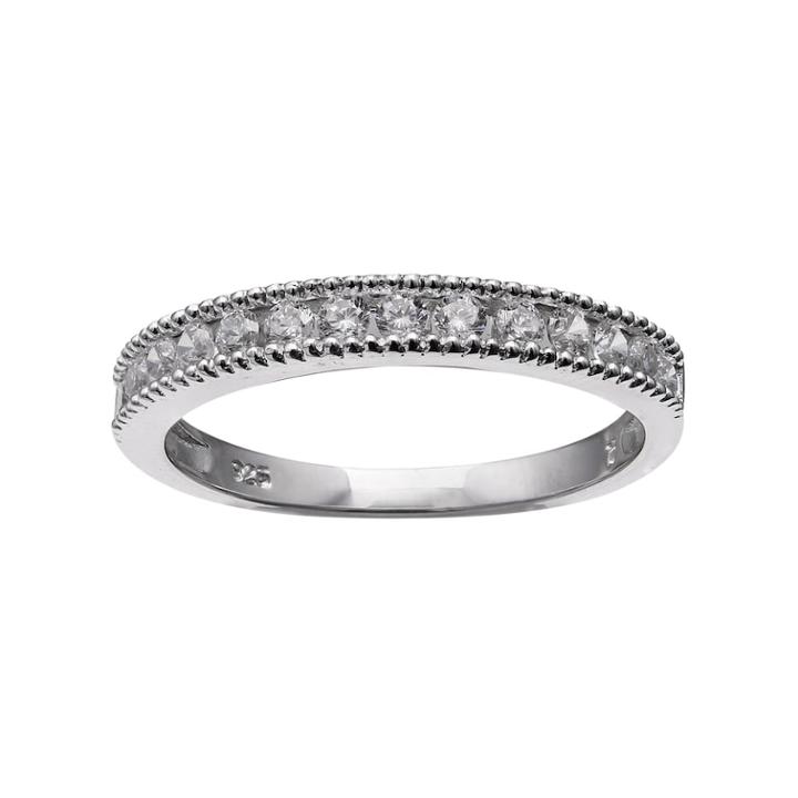 Primrose Sterling Silver Cubic Zirconia Ring, Women's, Size: 9, White