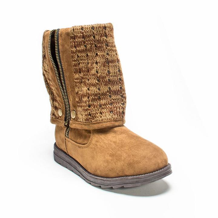 Muk Luks Demi Women's Knee-high Boots, Girl's, Size: 6, Brown