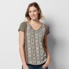 Women's Sonoma Goods For Life&trade; Embroidered Graphic Tee, Size: Xs, Med Green