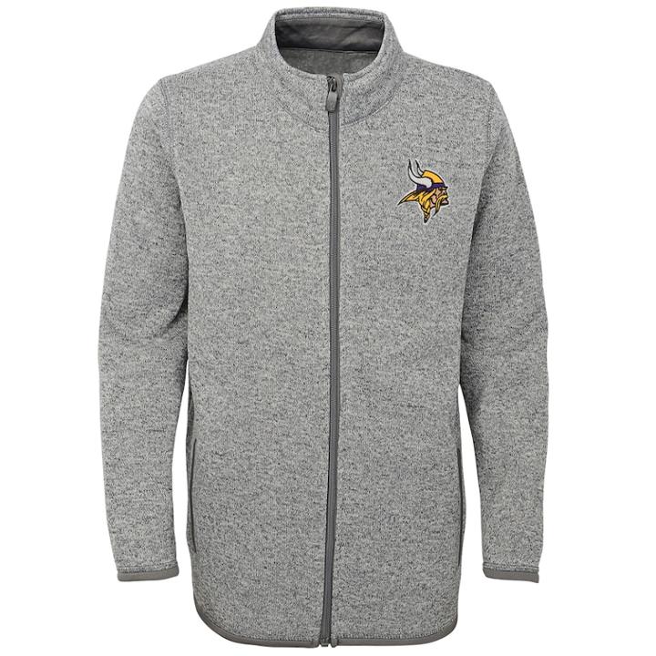 Boys 8-20 Minnesota Vikings Lima Fleece Jacket, Size: S 8, Grey