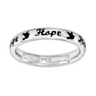 Stacks And Stones Sterling Silver Hope Stack Ring, Women's, Size: 10, Black