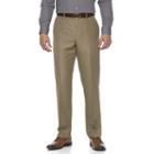 Big & Tall Croft & Barrow&reg; Essential Classic-fit Flat-front Dress Pants, Men's, Size: 44x34, Beig/green (beig/khaki)
