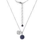 Michigan Wolverines Crystal Sterling Silver Team Logo & Ball Pendant Necklace, Women's, Size: 18, Blue