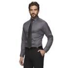 Men's Marc Anthony Slim-fit No-iron Dress Shirt, Size: 17-34/35, Dark Grey