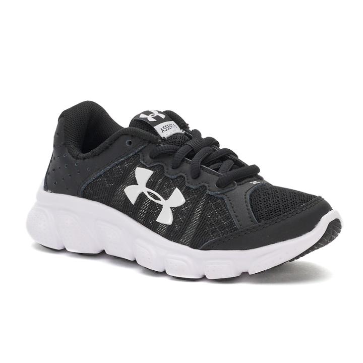 Under Armour Micro G Assert 6 Pre-school Boys' Sneakers, Size: 2, Black
