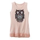 Girls 7-16 Miss Chievous Sequin Applique Lace Trim Knit Tank Top, Girl's, Size: Xl, Brt Orange