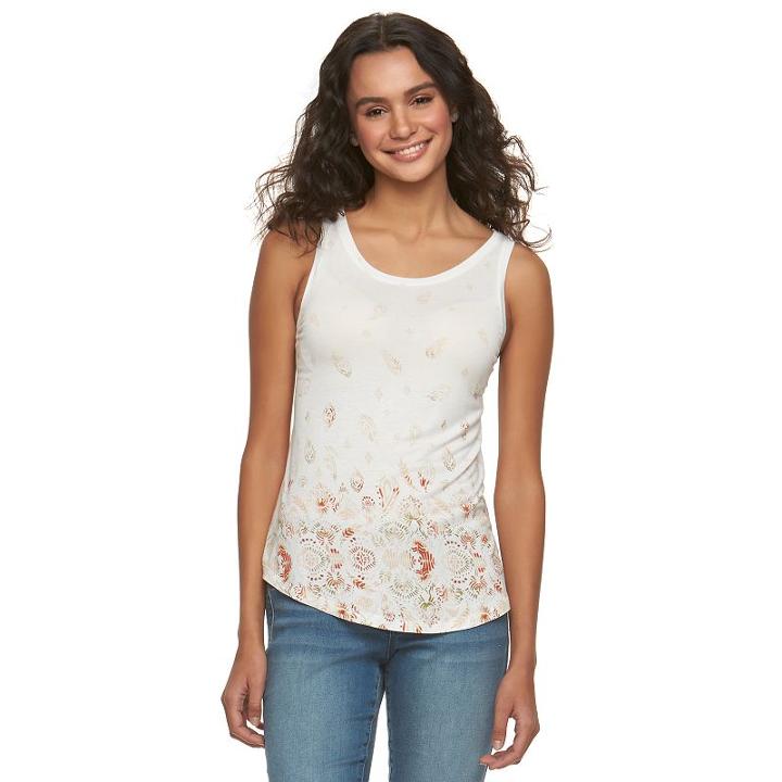 Juniors' Mudd&reg; Racerback Tank Top, Girl's, Size: Xl, White Oth