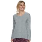 Women's Sonoma Goods For Life&trade; Pajamas: Essential Long Sleeve Tee, Size: Large, Grey