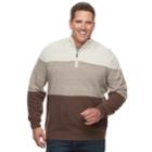 Big & Tall Dockers Classic-fit Colorblock Quarter-zip Sweater, Men's, Size: Xl Tall, Brown