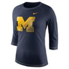 Women's Nike Michigan Wolverines Champ Drive Tee, Size: Medium, Blue (navy)