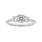 14k Gold 1 Carat T.w. Igl Certified Diamond 3-stone Engagement Ring, Women's, Size: 10, White