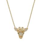 Sophie Miller Sterling Silver Cubic Zirconia Giraffe Pendant, Women's, Size: 16, White