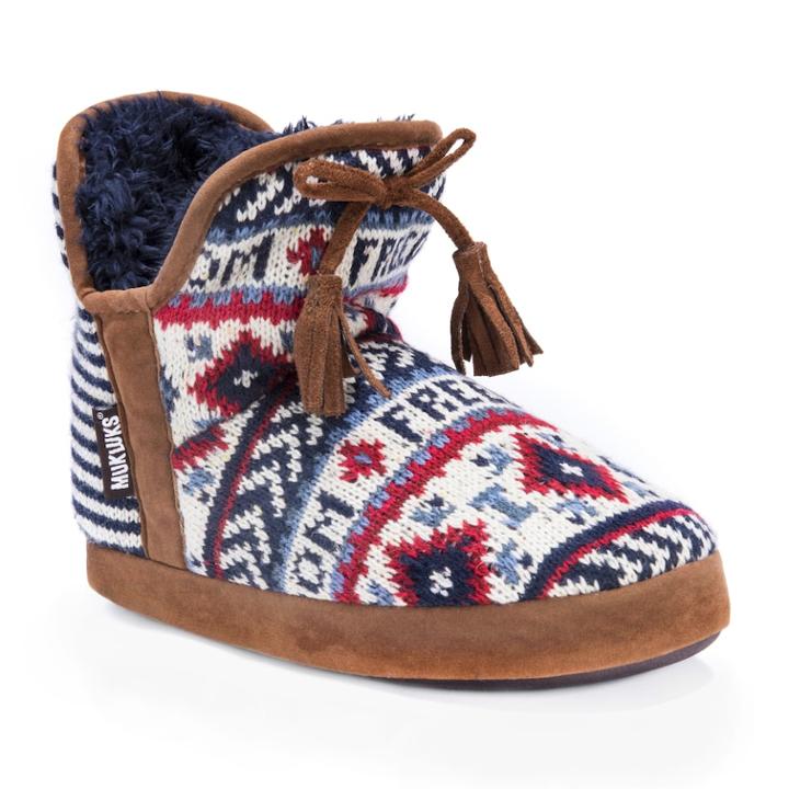 Women's Muk Luks Bootie Slippers, Size: Medium, Multicolor