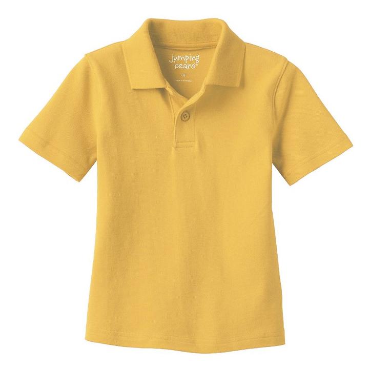 Boys 4-10 Jumping Beans&reg; Pique Short Sleeve Polo, Size: 7, Lt Orange