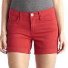 Women's Rock & Republic&reg; Bumpershoot Cuffed Jean Shorts, Size: 4, Red Other
