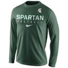 Men's Nike Michigan State Spartans Football Practice Long-sleeve Tee, Size: Xxl, Green