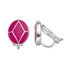 Chaps Geometric Oval Clip-on Earrings, Women's, Pink