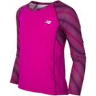Girls 7-16 New Balance Long Sleeve Performance Top, Size: 10-12, Drk Purple