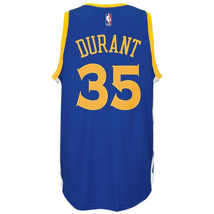Men's Adidas Golden State Warriors Kevin Durant Nba Replica Jersey, Size: Xl, Blue