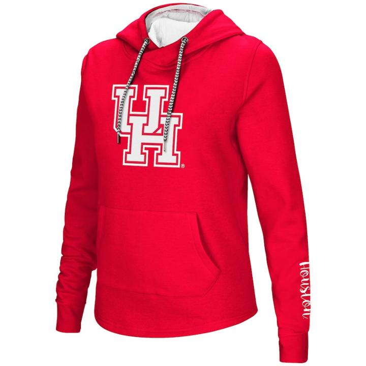 Women's Houston Cougars Crossover Hoodie, Size: Large, Dark Red