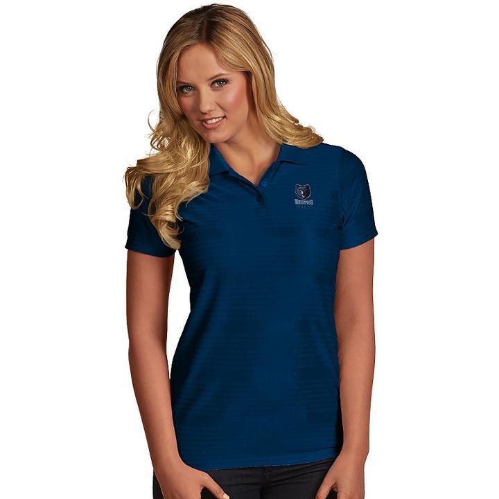 Women's Antigua Memphis Grizzlies Illusion Polo, Size: Xxl, Blue (navy)