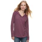 Women's Sonoma Goods For Life&trade; Soft Touch Hoodie, Size: Medium, Med Purple