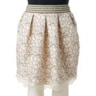 Juniors' Plus Size Heartsoul Pleated Lace Skater Skirt, Girl's, Size: 1xl, Natural