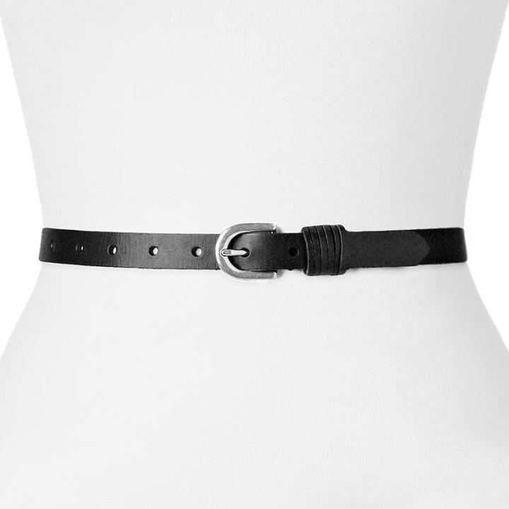 Sonoma Goods For Life&trade; Women's Leather Skinny Belt, Size: Medium, Black