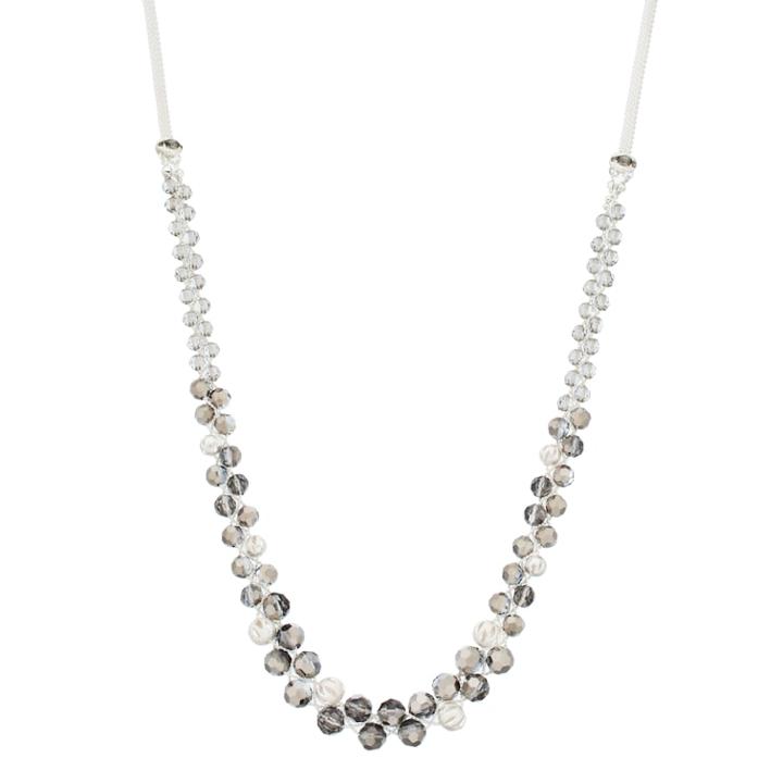 Napier Braided Beaded Necklace, Women's, Grey