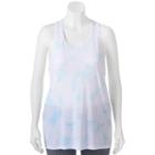 So, Juniors' Plus Size &reg; Mesh Back Space-dyed Tank, Girl's, Size: 1xl, Turquoise/blue (turq/aqua)