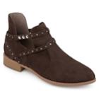 Journee Collection Ozzi Women's Ankle Boots, Size: Medium (6.5), Red/coppr (rust/coppr)