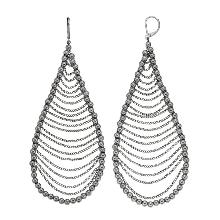 Simply Vera Vera Wang 10th Anniversary Woven Nickel Free Drop Earrings, Women's, Oxford