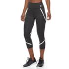 Women's Fila Sport&reg; Reflective High-waisted Capri Leggings, Size: Medium, Light Grey