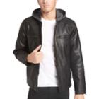 Men's Levi's&reg; Faux-leather Hooded Racer Jacket, Size: Xxl, Black