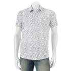 Men's Apt. 9&reg; Slim-fit Patterned Button-down Shirt, Size: Med Slim, White