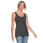 Women's Sonoma Goods For Life&trade; Layering Tank, Size: Large, Grey (charcoal)