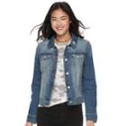 Juniors' Mudd&reg; Faded Jean Jacket, Teens, Size: Xl, Blue