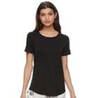 Women's Apt. 9&reg; Everyday Crewneck Tee, Size: Medium, Black
