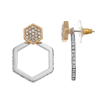 Coco Lane Hexagon Ear Jacket Earrings, Women's, Multicolor