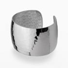 Stainless Steel Hammered Cuff Bracelet, Women's, Grey