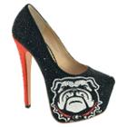 Women's Herstar Georgia Bulldogs Rhinestone Pump High Heels, Size: 7.5, Multicolor