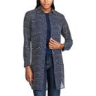 Women's Chaps Georgette Button-down Tunic, Size: Medium, Blue (navy)