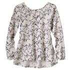 Girls 4-10 Jumping Beans&reg; Pieced Graphic Tunic, Size: 7, Lt Beige