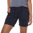 Women's Sonoma Goods For Life&trade; Ultra Comfortwaist Utility Shorts, Size: 6, Dark Blue