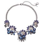 Simply Vera Vera Wang Blue Flower Statement Necklace, Women's, Multicolor