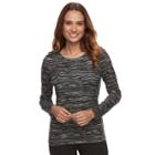 Petite Croft & Barrow&reg; Crewneck Tee, Women's, Size: M Petite, Black