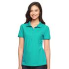 Women's Croft & Barrow&reg; Classic Solid Polo, Size: Xl, Med Green